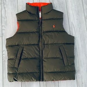 Polo Kids Reversible Puffer Vest Sz Med